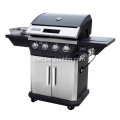 4-Burner propane gas grill nga adunay kilid nga burner